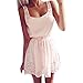 Produktbild Internet Damen Kleid Frauen Freizeit Kleider Sommer ( EU36(Asia M), Weiß )