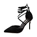 Produktbild Elecenty Sandalen Damen Schuhe,Schuh Sommerschuhe Shoes Sandaletten Frauen Wildleder High Heels Hoch Absatz Niet Badesandalette Pumps Elegante Knöchelriemchen Strandschuhe Elegant (39, Schwarz)