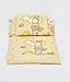 Pram, cot BABY BEDDING SET, duvet approx. 70x50cm + pillow, nursery, toddler (pattern: bears in heaven_yellow)