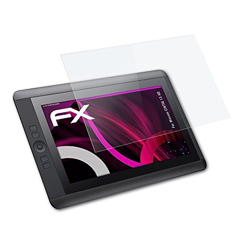 Wacom CINTIQ 13 HD Glasfolie - atFoliX FX-Hybrid-Glass hartbeschichtete elastische 9H Kunststoffglas Folie