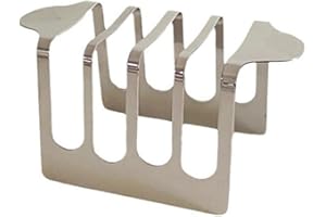 BABOMINIMER Porte-toast en acier inoxydable, support à pain en métal pour friteuse à air, support à toast en métal pour pain toast sandwich