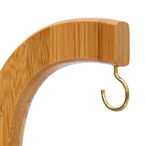 Relaxdays Bananenhalter SHELDON HBT 28,5 x 16 x 16 cm dekorativer Bananenständer aus Bambus für die Küche zum Aufhängen von Bananen, Weintrauben, Tomaten und anderem Obst stabiler Obstständer, natur - 5