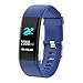 Produktbild Sansee Smartwatch Armbanduhr, Wasserdicht IP68 Fitness Tracker für Damen Frauen Männer mit Schrittzähler, Schlafmonitor, Informationsspeicherung, Farbdisplay für ios und Android (Blau)