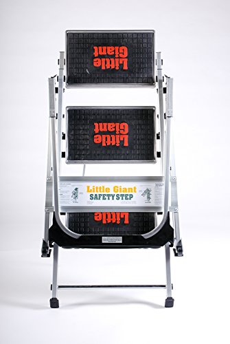 Little Giant Strapazierfähige Sicherheitstrittleiter – Hergestellt In Den USA. – Starke Kompakte Konstruktion für den Industriellen Gebrauch. – Platzsparende Trittleiter Beansprucht Nur 127 mm Platz. 3 Stufen - 2