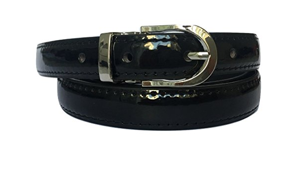 Coolorfool Ceinture Femme Noire Vernis Reglable Max 100 Cm Long Xs Au Xl Fine Hauteur 20mm 2cm Boucle Metal Amazon Fr Vetements Et Accessoires