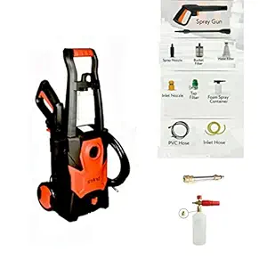 STARQ 1800-Watt 140 Bar High Pressure Washer ST1800U 1 Year Warranty-Red Black 100% Copper Winding with Foam Lance & Compatible Wand