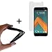 Produktbild WoowCase | Flexible Gel Schutzhülle für [ HTC 10 ] [ +1 Schutzglas ] Hartglas, Hülle Case TPU Silikon in Schwarz