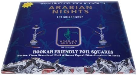 New 1 Pack x 50pcs Squares Pre-Cut Aluminum Foil for Hookah