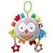Produktbild EisEyen Baby Bett Glocke Spielzeug Hängen Glocke Cartoon Tier mit Beißring Plüschtier (Eule)