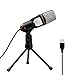 Tonor Kondensator-Mikrofon mit USB Schnittstelle Schall Podcast Studio Microphone für PC Laptop Computer - einfaches Plug and play Schwarz