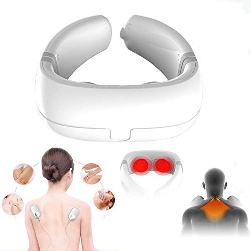 Preisvergleich Produktbild Elektromagnetische Nacken Massager Gebärmutterhals Massager Smart Charging Elektromagnetische Stoß Puls Physiotherapie Multifunktion, 3D-Effekt 6 + 1 Modi Können Ausgewählt Werden (Weiß)