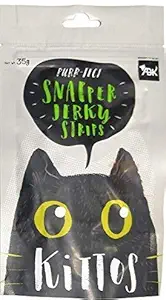 Pet Snacks Combo-Kittos Snapper Jerky Strips, 35 g Single Pack&Cataholic Neko Cat Jerky Sliced Soft Chicken