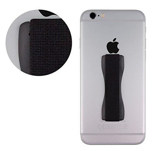 MyGadget Fingerhalterung optimalen Einhandbedienung Fingerhalter Griff Smartphone Handy u.a. iPhone 7, 6, Plus, Samsung Galaxy S6, S7, Edge in Schwarz