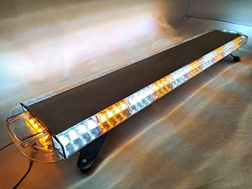 Nirnanada - Barra de luz de Emergencia con 72 ledes de 38 Pulgadas, Color ámbar y Blanco, 12 V, 24 V