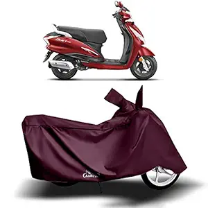 Cover Lab - Hero Duet 125CC New BS6 Water Resistant - Dust Proof - Full Bike Scooty Two Wheeler Body Cover for Hero Duet 125CC (Maroon)