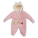 Baby Boys/Girls Elephant Follow My Leader All In One Hooded Winter Snowsuit (Newborn) (Pink)
