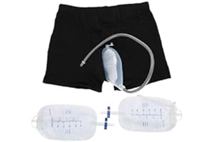 KIREINA Pee Bag, Urine Bag Portable Comes with Two 500 ml Urine Leg Bags Portable Collection Urinal Bag for Men (L)