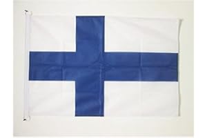 AZ FLAG Bandera de Finlandia 90x60cm Uso Exterior - Bandera FINLANDESA 60 x 90 cm Anillos