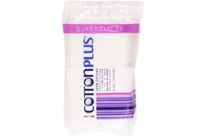 COTTONPLUS Cotton Plus QUADROTTI 50 pz. - LINEA BEAUTY | QUADROTTI 100% PURO COTONE | Dischetti struccanti per la pulizia del viso soffici e resistenti.