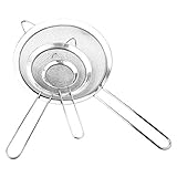Lystaii 3pcs Filtre Alimentaire en Acier Inoxydable Filtre Passoire Passoire Tamis avec Poignée Antidérapante 3 Tailles, Cuisine Cuisine Cuisson Skimmer Filtre A Graisse