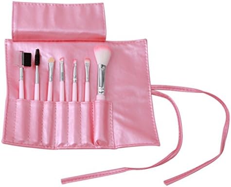 Honel 7 Piece Professional Cosmetic Makeup Brush Brushes Set Make Up Eye Shadow Blush Brush Cosmetic Kit with Pouch Bag