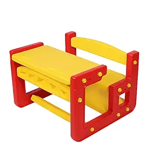 eHomeKart Playgro School Activity Study Desk for Kids - Dual Seater Plastic Finish Study Table and Chair - Dimensions - 72 x 73.5 x 53.5 (Cms) (Multicolor)