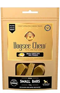 Dogsee Chew 100% Natural Turmeric Cheese Based Dental Chews for Small Dogs