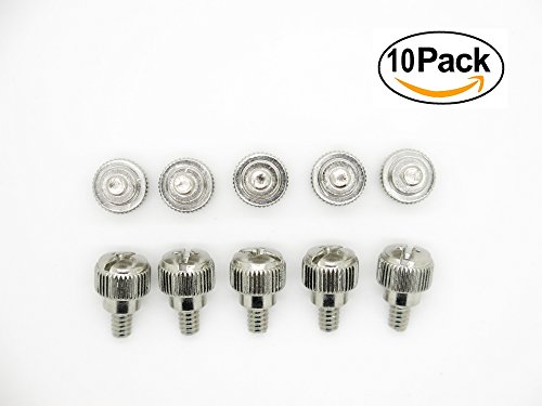Thumbscrews 10-Pack Schrauben zur Öffnung von PC-Gehäusen ohne Schraubenzieher 6#-31*5 / M3.5*5 – Silber - 2