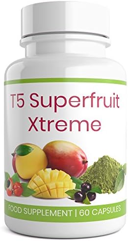 FUELGRADE T5 Superfruit Xtreme (60 Capsules) Fat Burner, Appetite Control, Weight Loss Support | Green Tea, Acai Berry, Pomegranate, Irvingia Gabonensis | Men, Women
