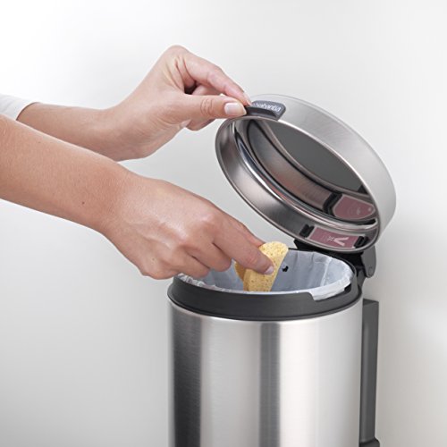 Brabantia 115561 Wandabfallbehälter newIcon mit Kunststoffeinsatz, 3 L, Edelstahl, matt steel, 18.4 x 18.3 cm - 7