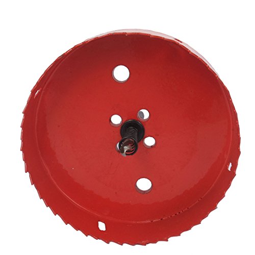 6mm Bohrer 130mm Cutting Durchmesser Lochsäge Rot für Bohren Holz - 2