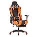 Produktbild Storm Racer Gaming Stuhl PC Racing Gaming Sessel Bürostuhl Schreibtischstuhl mit Gepolsterte Fußstütze (Orange-05)