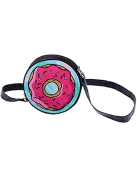 Alsino Rundtasche Smiley Muster Umhängetasche Handtasche Schultertasche Abendtasche Outdoor Tasche