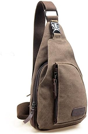 ELASZ Shoulder Backpack Sling Chest Hiking Rucksack Cross Body Bags for School Cycling Hiking Biking Camping Sport Travel (Coffee)