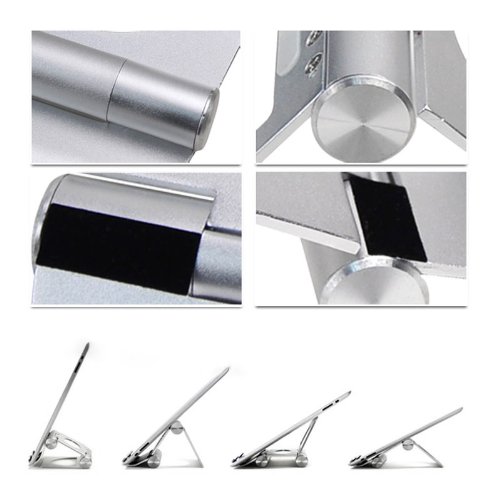 Alienwork Tablet Ständer für 4-12 Zoll Smartphone/Tablet Ständer Stand Halter Halterung Aluminium silber AD401A-01 - 4