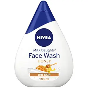 NIVEA Women Face Wash for Dry Skin, Milk Delights Honey, 100 ml