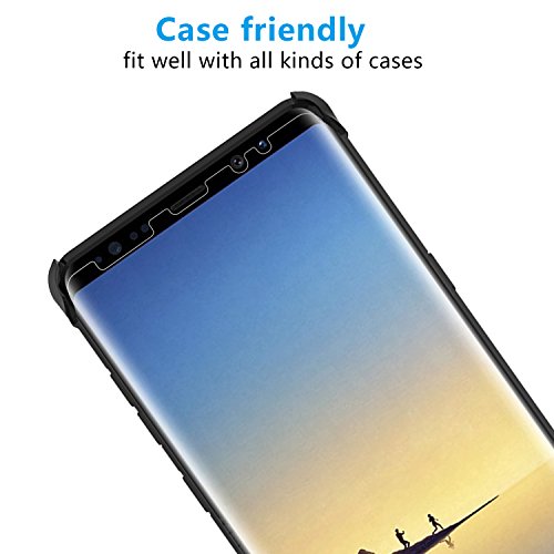 Galaxy Note 8 Protector de Pantalla   2-Pack  Cubevit Protector de Pantalla para Samsung Galaxy Note 8  No Burbujas   Ultra Trasparente TPU Aplicado en H  medo Protector de Pantalla Vidrio para Galaxy Note 8