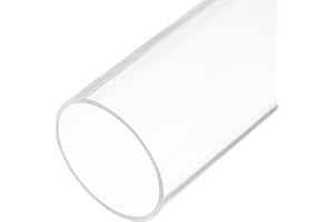 QUARKZMAN PVC transparent rör, innerdiameter 64 mm diameter 70 mm längd 305 mm akryl plaströr för lamptillverkning, golvlampo
