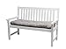 Produktbild Ambientehome 90433 Massivholz Bank Gartenbank Finnland Holzbank Sitzbank 1,20 Meter weiß inkl. SITZKISSEN