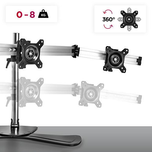 Duronic DM753 Monitor-Standfuß für drei LCD / LED Computer Bildschirme / Fernsehgeräte mit Neig, Schwenk und Rotierfunktion - 4
