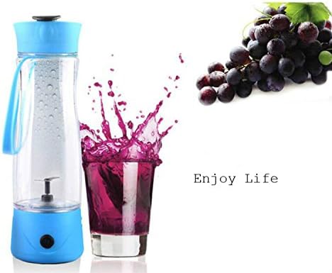 HAMENG Mini Bottle Juicer Personal Mini Blender Includes 350ML Fruit Multi-Purpose Electric Juicers Smoothie Maker Portable DIY Healthy Drink Maker with Milk,Yogurt,Juice and Fruit Mixer-BLUE