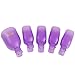 Hrph 5Pcs Plastic Foot Toe Nail Art Soak Off Cap Clip UV Gel Polish Remover Wrap Tool