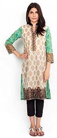 Genuine Sana Safinaz Designer Embroidered kurta Stitched- Tidal New collection 2015 (L)
