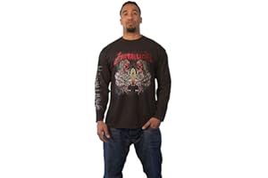 PLASTICHEAD Metallica T Shirt Sanitarium Band Logo Nue offiziell Unisex Schwarz Long Sleeve