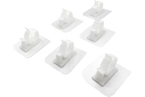 WYAN 6 Pièces Tuyau Clips,Collier de Serrage Tuyau Ajustable,pour la Fixation des Tuyaux d'eau,Tuyaux de Gaz,Tuyaux en Plastique(blanche)