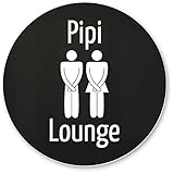 WANDDEKO FÜR DAS WC: Dieses humorvolle Wand- und Türschild für das Gästeklo ist lustige Alternative zu 0815 Wandtattoos und billigen Vintage Blechschildern. Endlich mal ein witziges Türschild mit der extra Prise Humor.