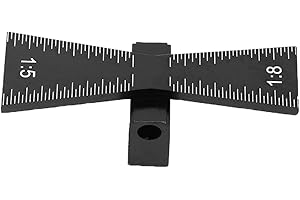 LYTIVAGEN Guía de Cola de Milano Marcador de Cola de Milano Herramienta de Indicador de Juntas de Madera Proyecto de Marcado de Muebles con Escala 1: 5/1: 8 para Carpintería (6.4 * 2.2 * 1.8cm)