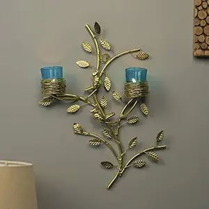 Homesake Metal Tree With Bird Nest Votive Tealight Candle Stand, Pack of 1