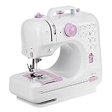 Mini máquina de coser manual domestica electrica maquina coser portatil 12...