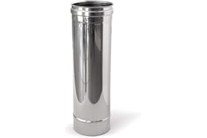NOVA ITALF Tubo in acciaio inox per canne fumarie L1000mm (DN 100) (D 100 mm)